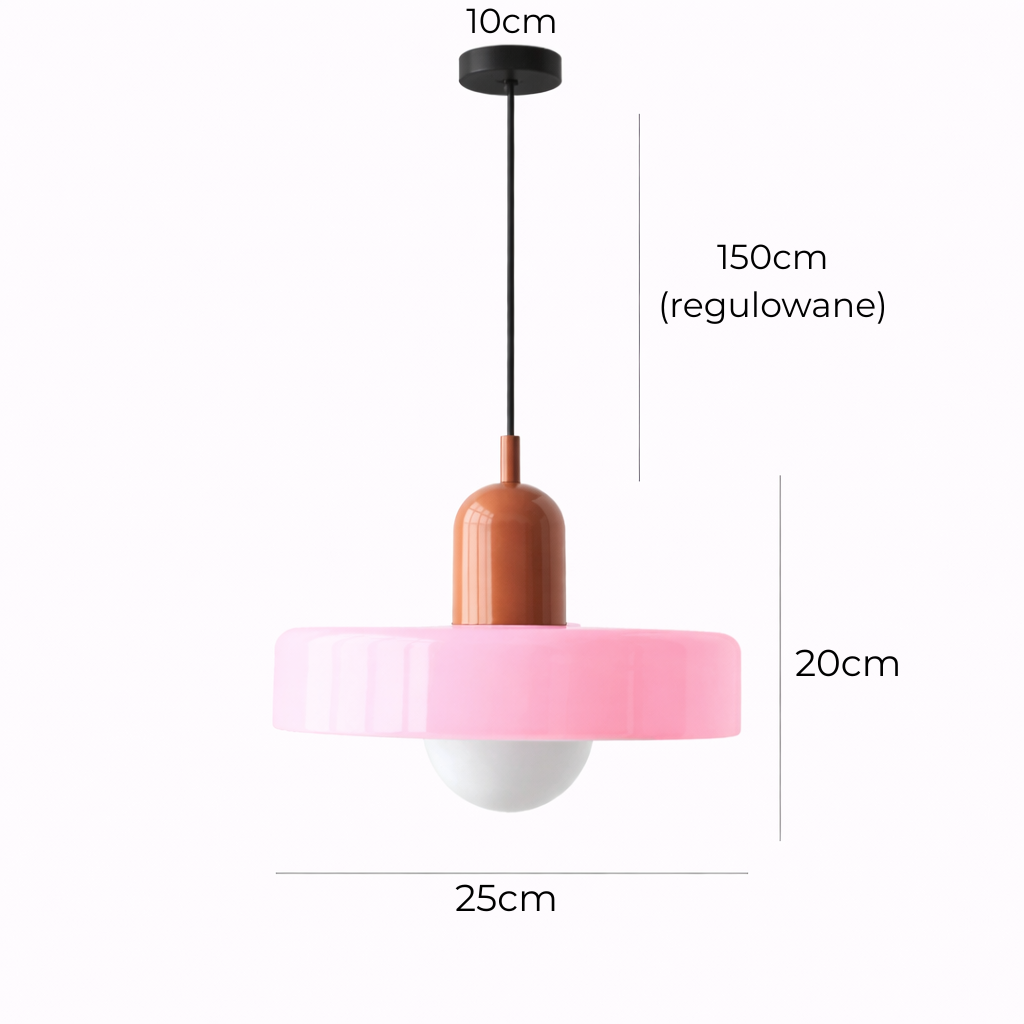 Szklana lampa wisząca Nordic Retro – do salonu i jadalni