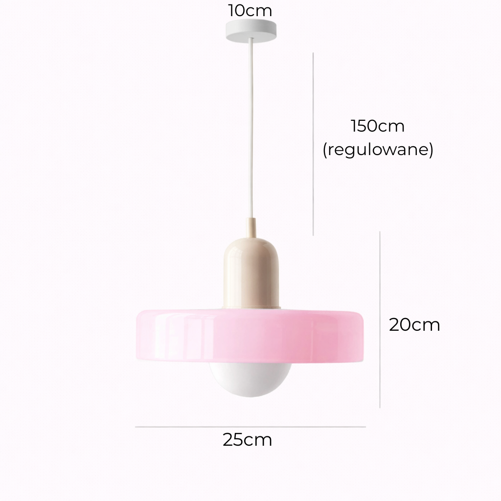 Szklana lampa wisząca Nordic Retro – do salonu i jadalni