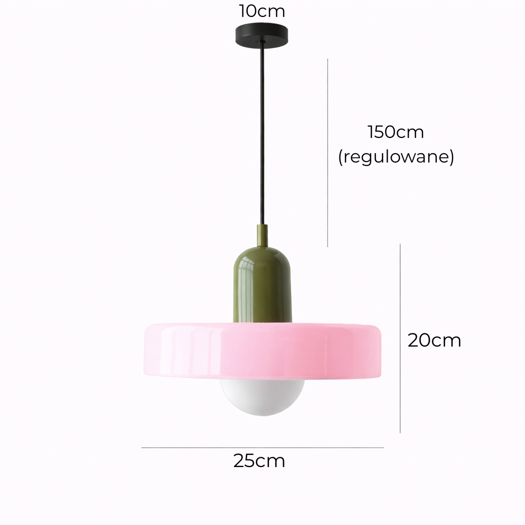 Szklana lampa wisząca Nordic Retro – do salonu i jadalni