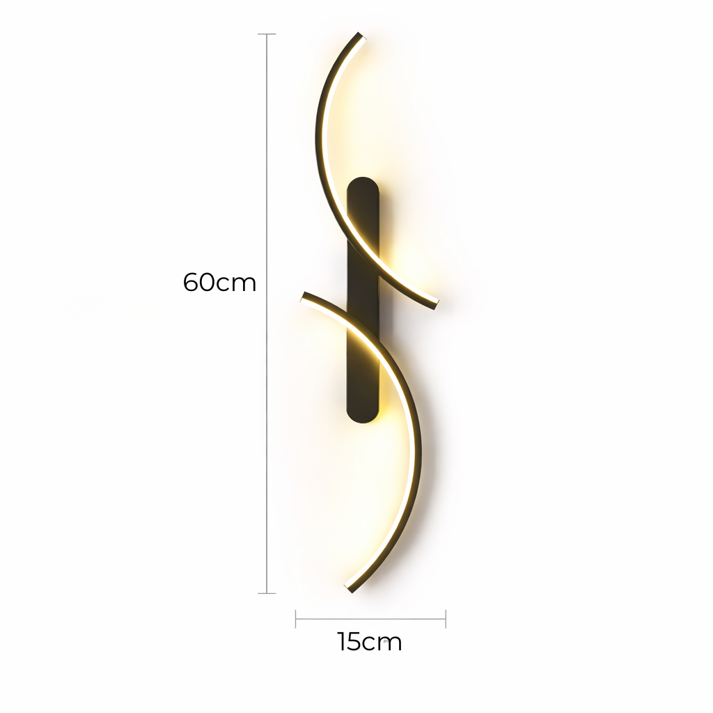 Kinkiet LED w kształcie litery C – nowoczesna lampa ścienna
