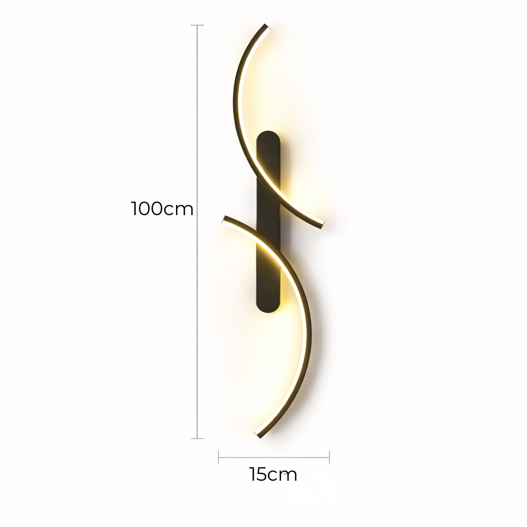 Kinkiet LED w kształcie litery C – nowoczesna lampa ścienna