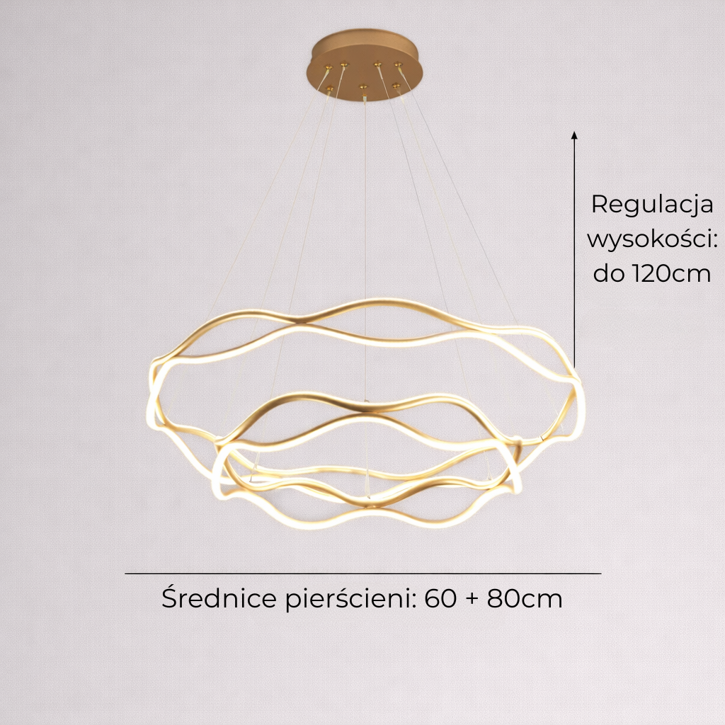 Lampa wisząca LED Ring – nowoczesny żyrandol do salonu 1