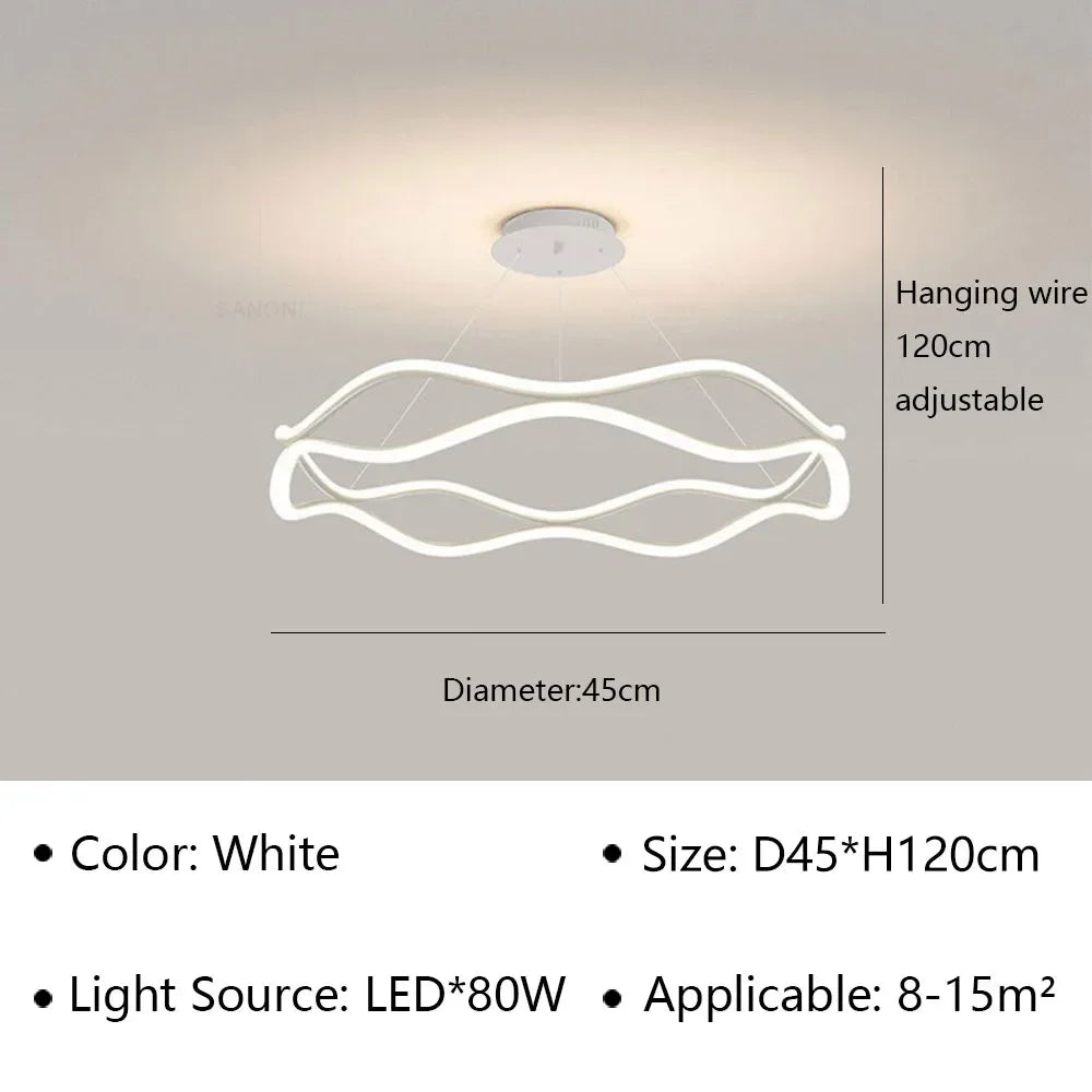 Lampa wisząca LED Ring – nowoczesny żyrandol do salonu