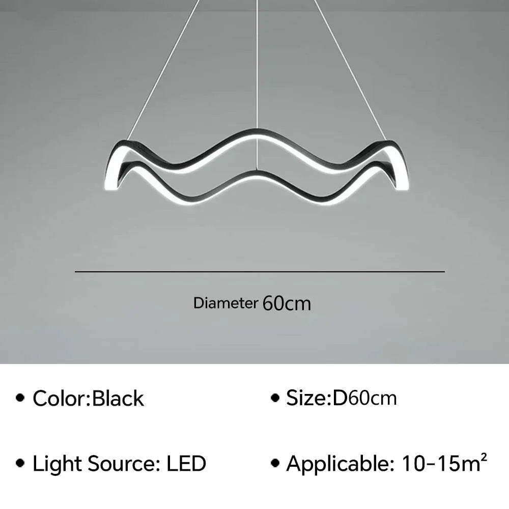 Lampa wisząca LED Ring – nowoczesny żyrandol do salonu