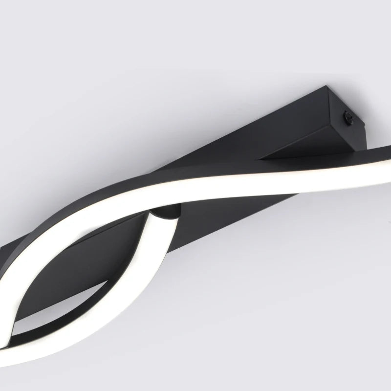 Nowoczesna lampa sufitowa LED – czarna minimalistyczna