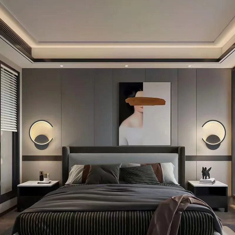 Nordycki kinkiet LED – lampa ścienna do salonu i sypialni