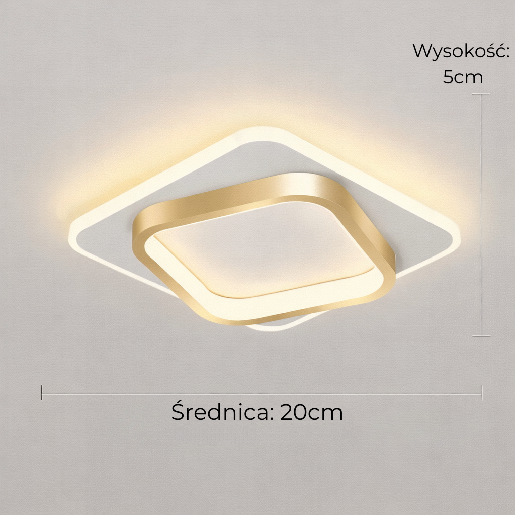 Nowoczesna Lampa Sufitowa LED Plafon – Okrągła / Kwadratowa
