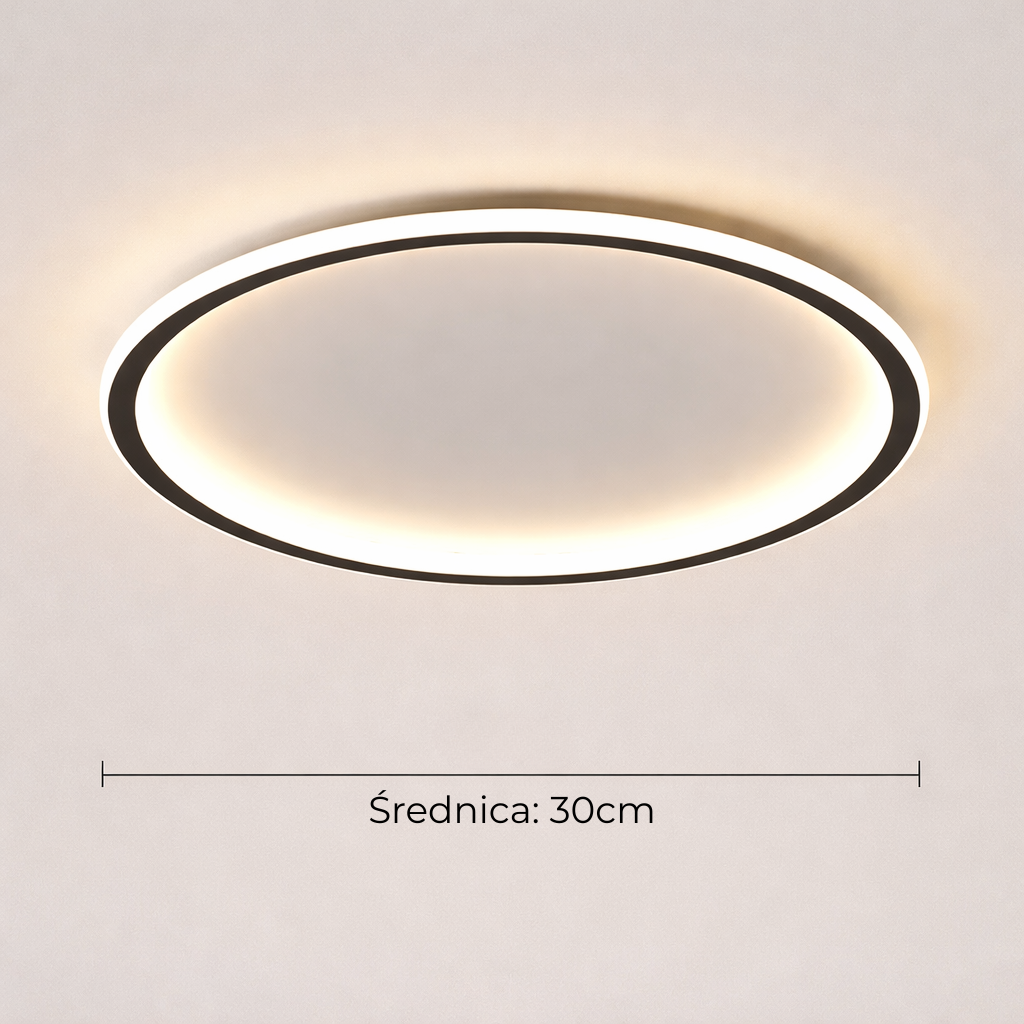 Lampa sufitowa LED z pilotem – regulacja barwy i jasności