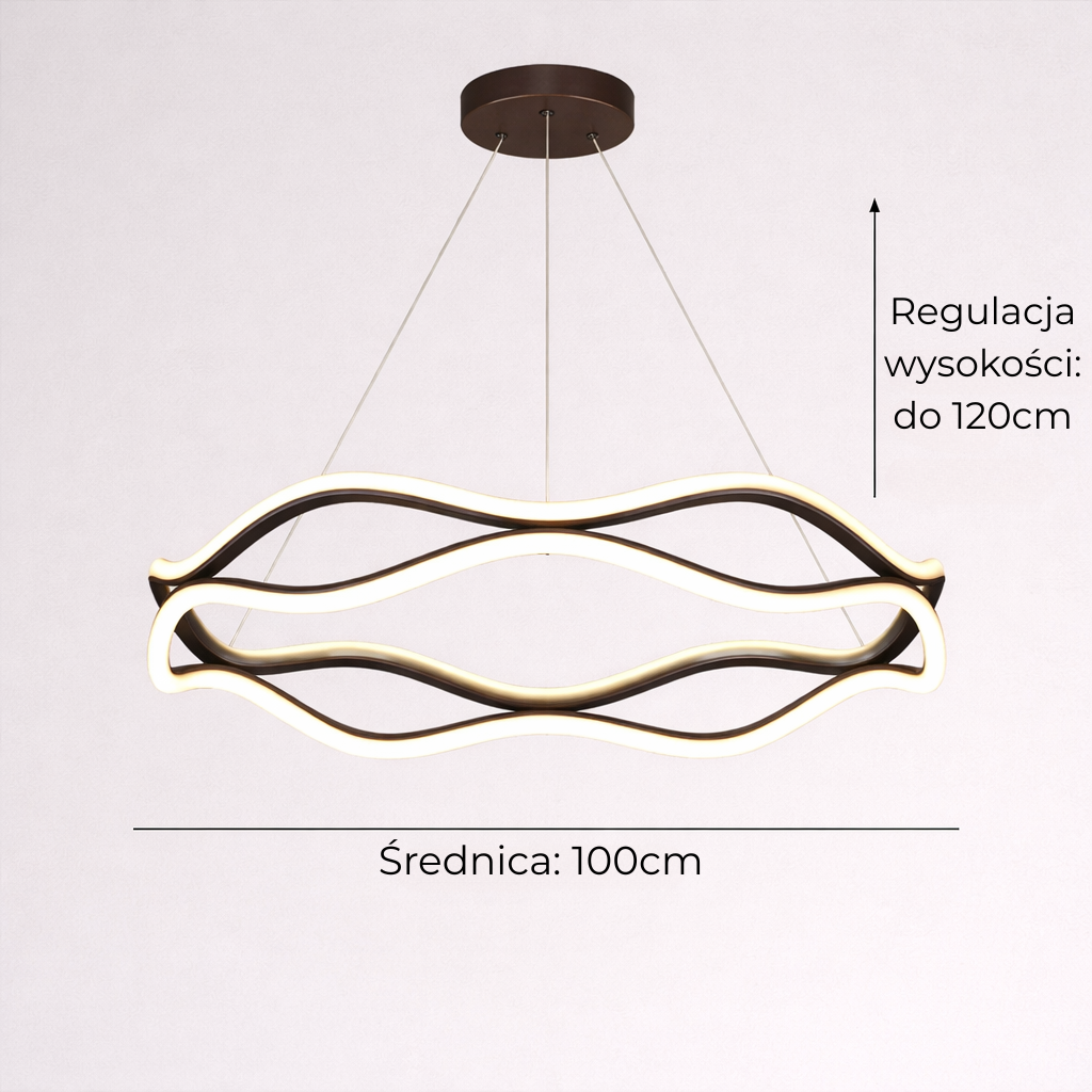 Lampa wisząca LED Ring – nowoczesny żyrandol do salonu