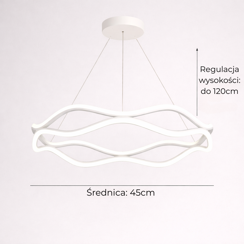 Lampa wisząca LED Ring – nowoczesny żyrandol do salonu