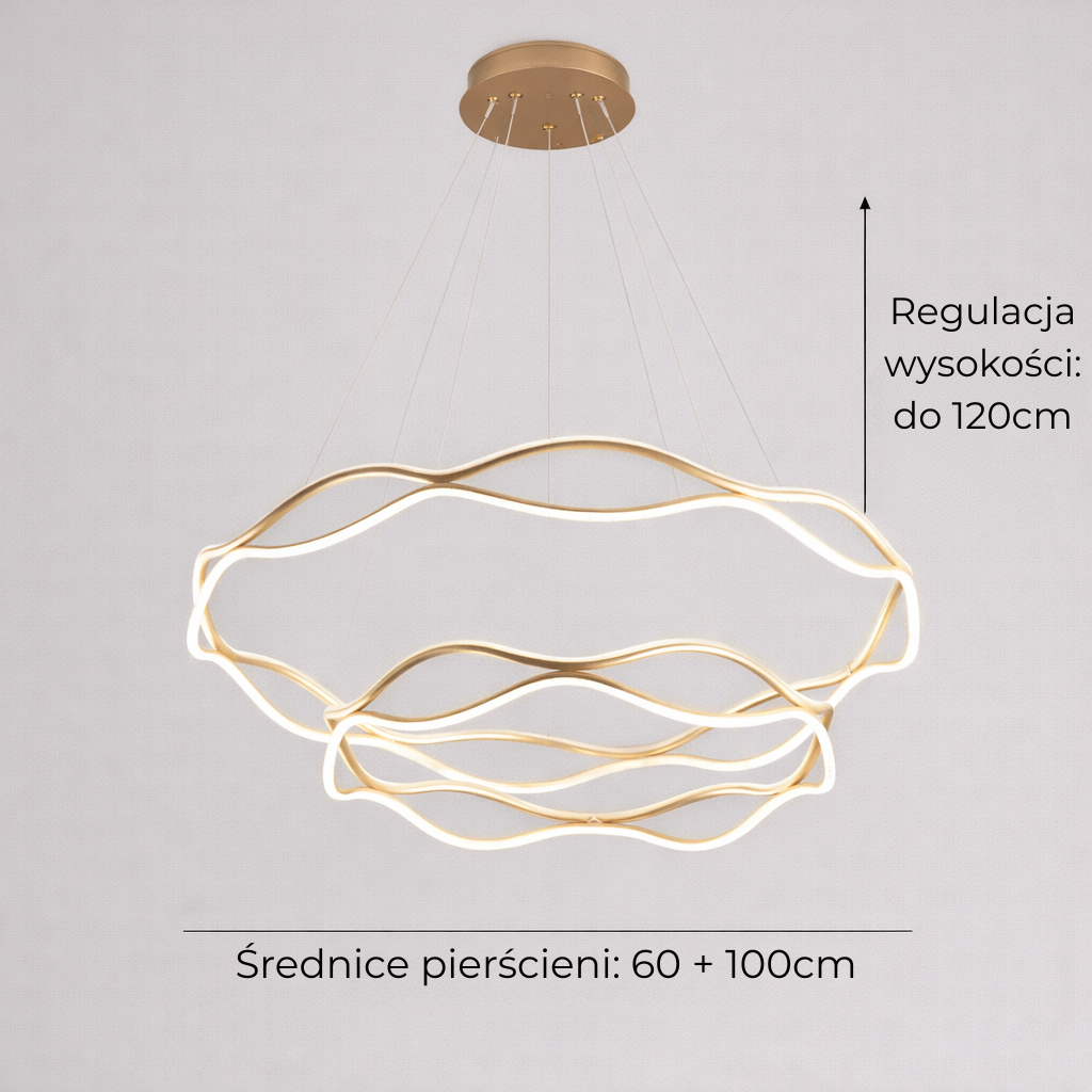 Lampa wisząca LED Ring – nowoczesny żyrandol do salonu 1