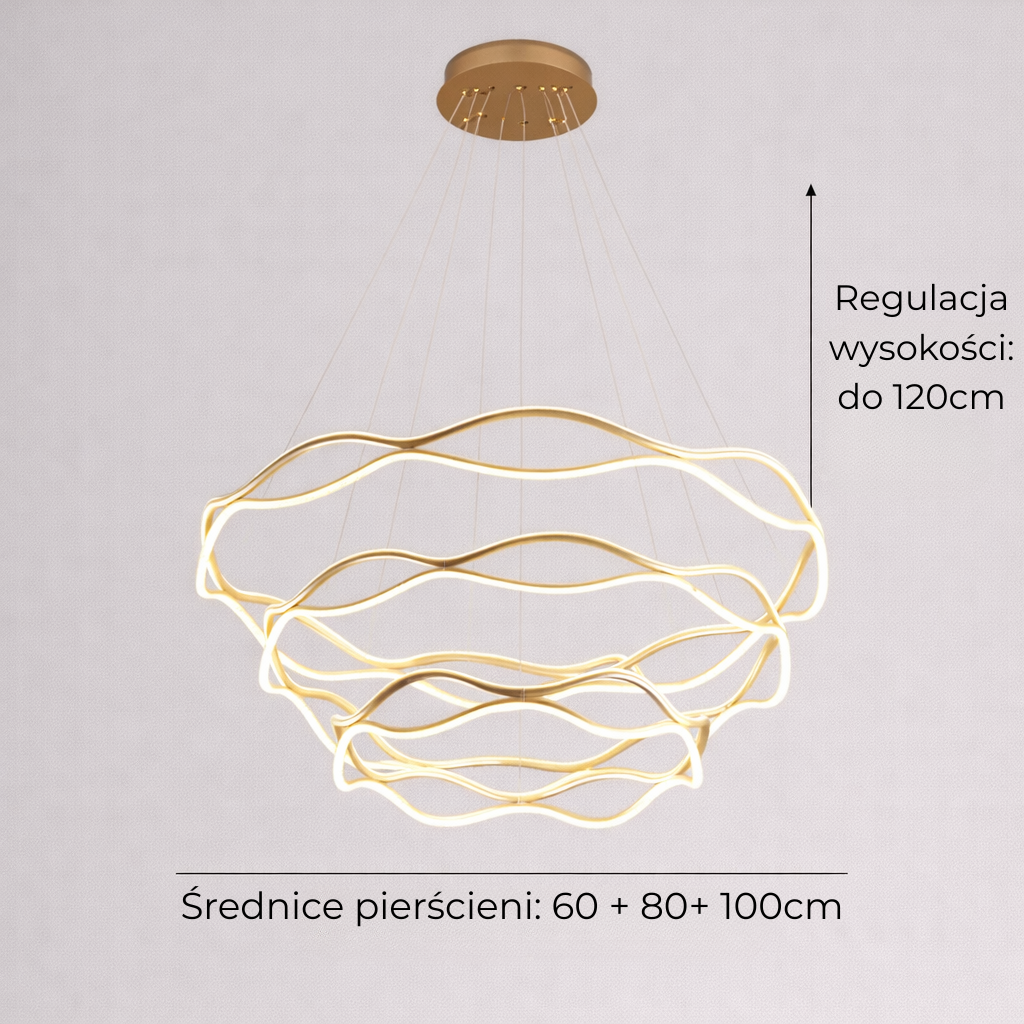 Lampa wisząca LED Ring – nowoczesny żyrandol do salonu 1