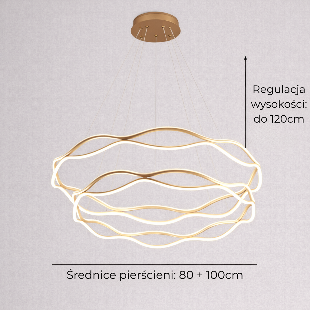 Lampa wisząca LED Ring – nowoczesny żyrandol do salonu 1