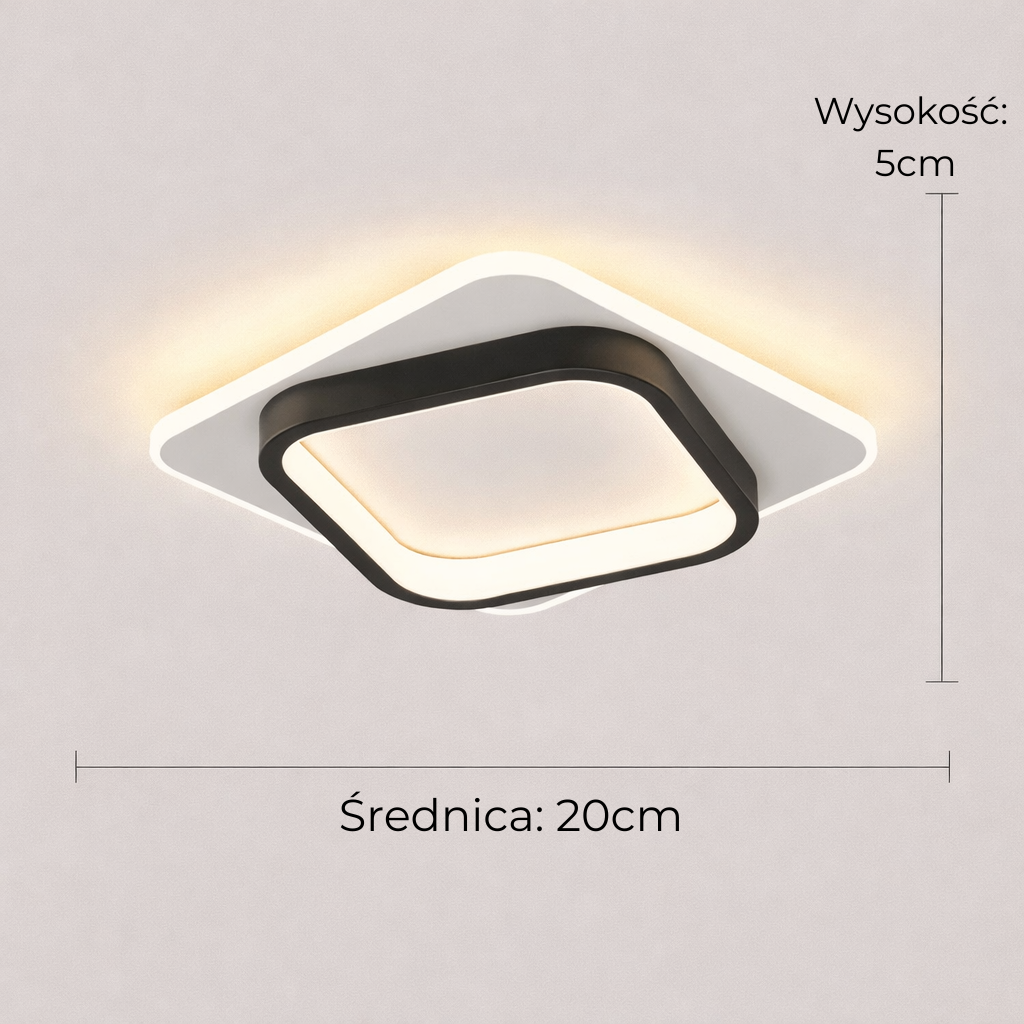 Nowoczesna Lampa Sufitowa LED Plafon – Okrągła / Kwadratowa
