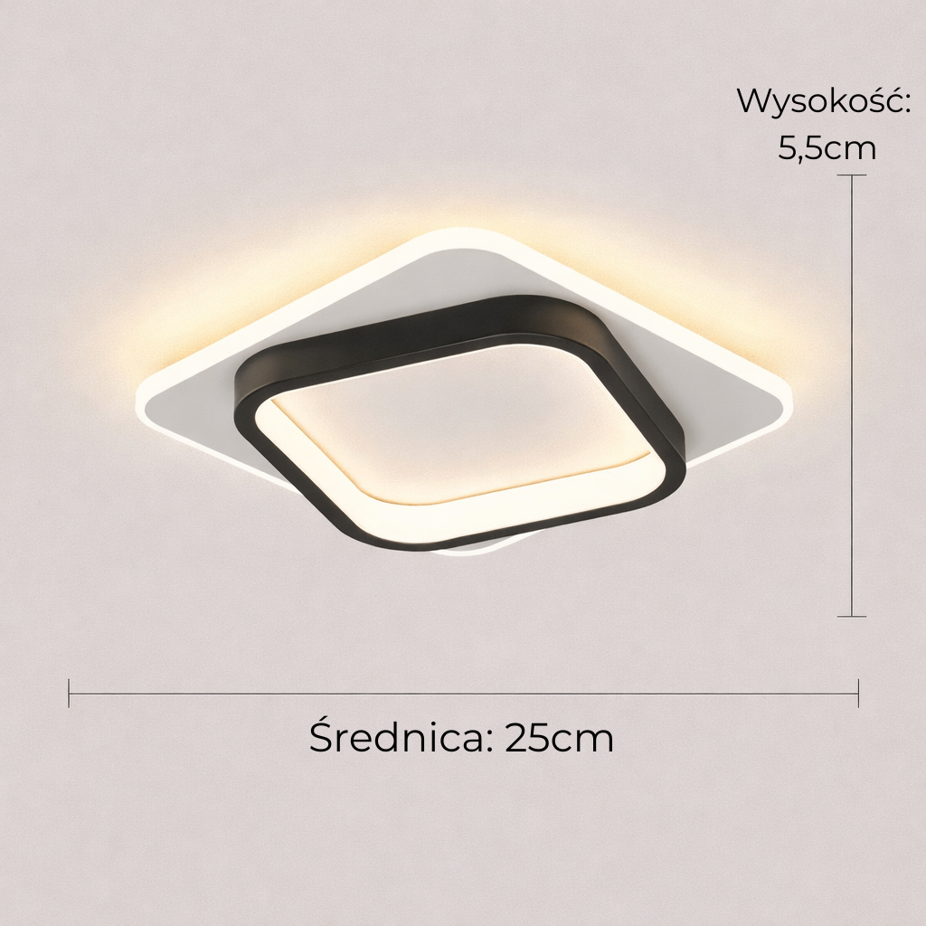 Nowoczesna Lampa Sufitowa LED Plafon – Okrągła / Kwadratowa