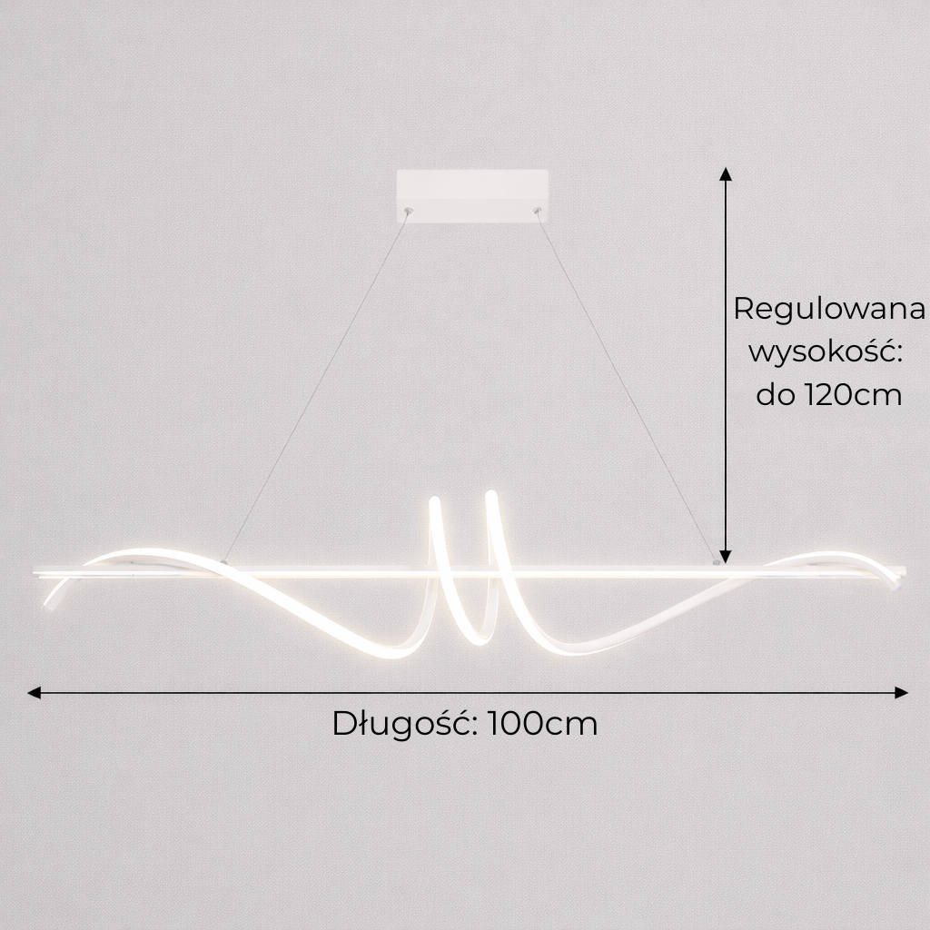 Nowoczesna lampa wisząca LED – nad stół do jadalni