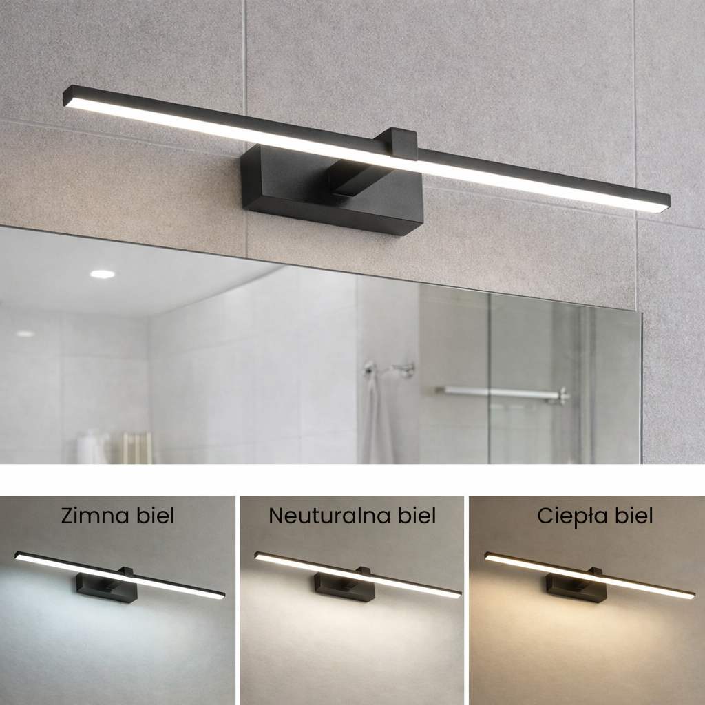 Lampa LED nad lustro – nowoczesny kinkiet łazienkowy